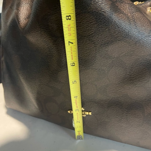 Coach shoulder Hand bag Purse Brown & Pink Flawless Like NEW adjustable strap - Picture 13 of 14